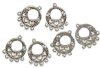 3 Pairs of 25mm Antique Silver Earrings with Hearts